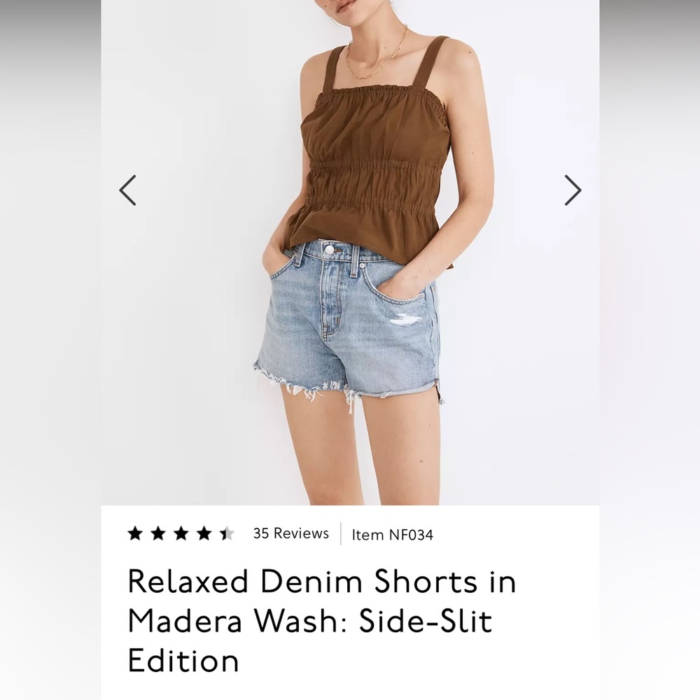 NWT Madewell Relaxed Denim Shorts